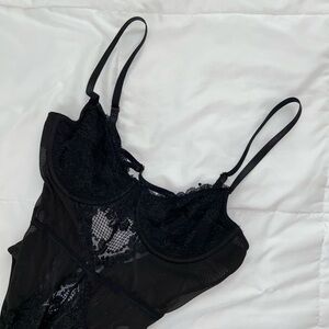 Mesh Bodysuit with Lace